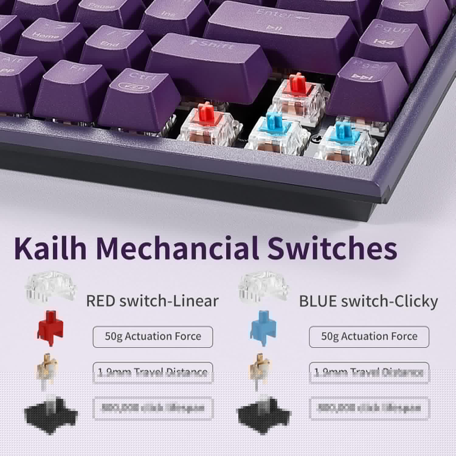 Cheap 68 key RGB backlit ergonomic design usb type C connected keyboard gaming computer mechanical keyboard for laptop