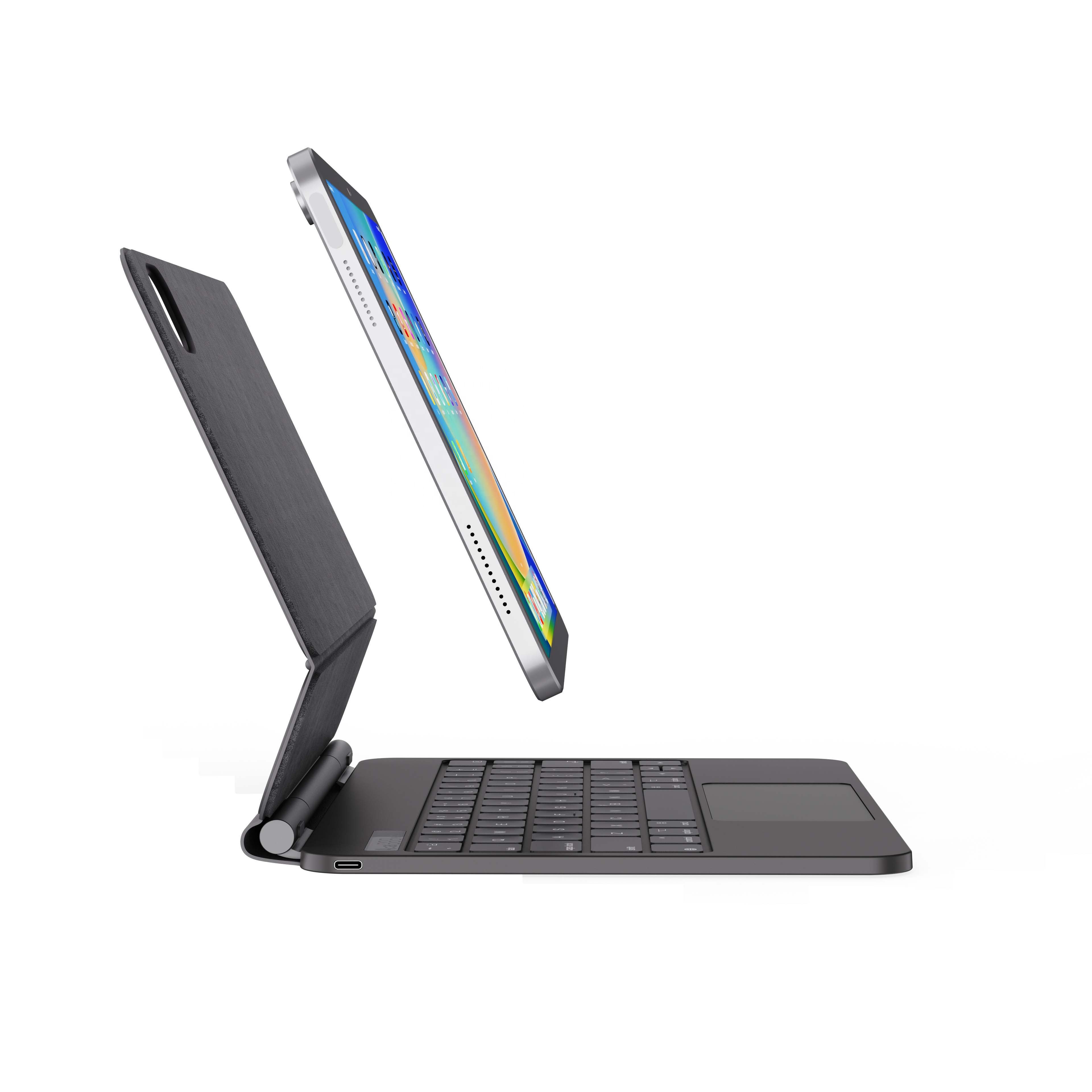 Wholesale Magic Keyboard for iPad Pro 11 Ultra Slim 7 colors Backlit Multi-Touch Trackpad, Magnetic Clip Keyboard Case for iPad