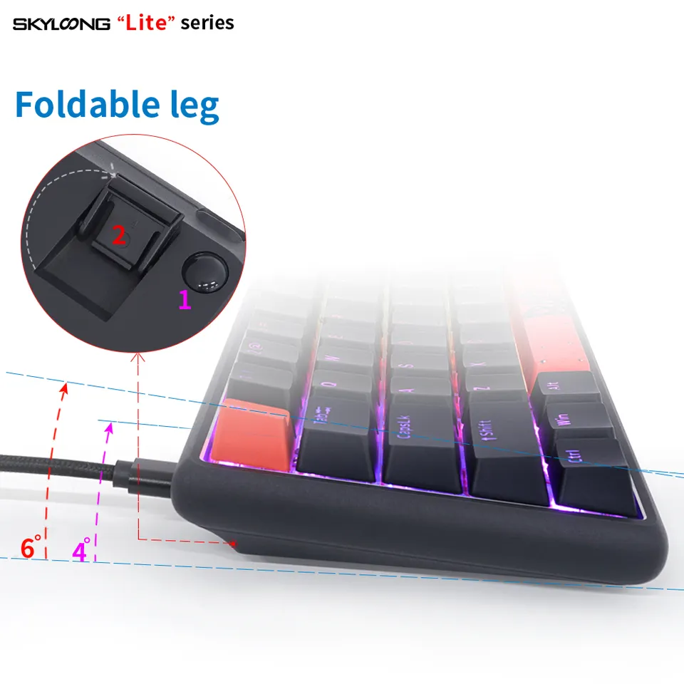 Skyloong China Wholesale Mechanical Keyboard With Switches Gateron Keyboard Super Gaming 60 Percent Mechanical Keyboard