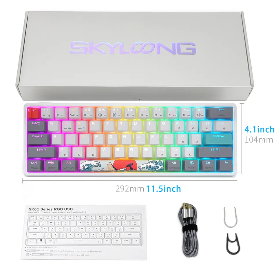 Skyloong China Wholesale Mechanical Keyboard With Switches Gateron Keyboard Super Gaming 60 Percent Mechanical Keyboard