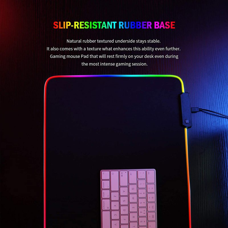 Hot Selling Wholesale Custom Size Big Xl Led Design Blank Waterproof Rgb Game Mousepad Gaming Mouse Pad With Led