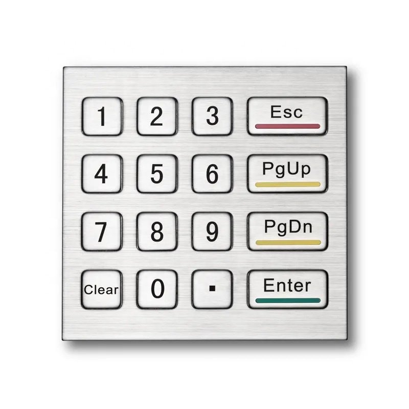 3*4 key waterproof luminous vandal resistance metal Keyboard numeric keypad Protection IP67 custom keyboard