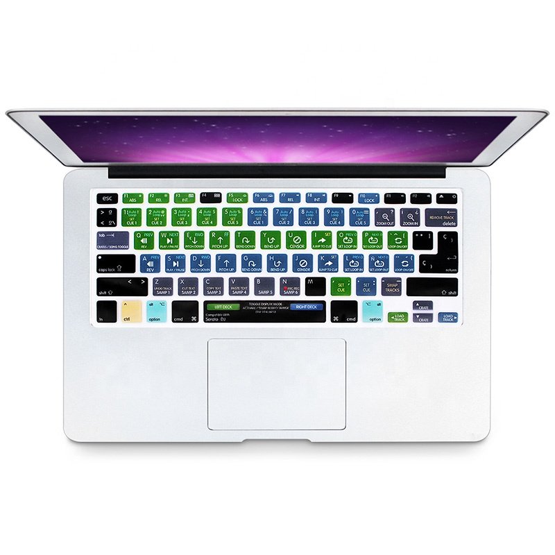 Unique Gift Ideas Durable Serato DJ shortcuts keyboard skin ODM Functional Silicone Keypad Covers For Mac computer and laptop