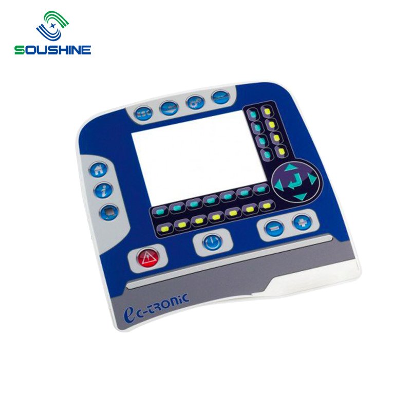 Embossed On-Off Push Button Membrane Keyboard Switch Panel for Telecommunication Equipment
