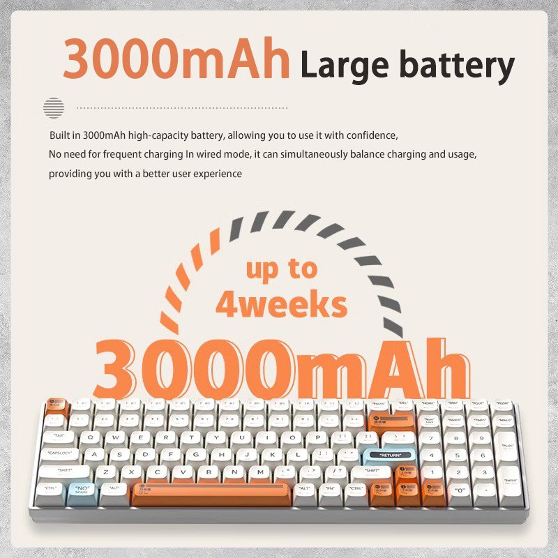 XK100B Gaming Keyboards 100 Keys Full Size Mechanical Keyboard Wired 26 RGB Backlit with Switch Gamer Keyboards for Windows