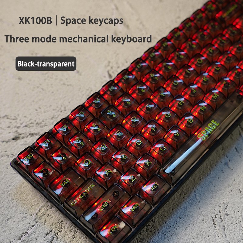 XK100B Gaming Keyboards 100 Keys Full Size Mechanical Keyboard Wired 26 RGB Backlit with Switch Gamer Keyboards for Windows