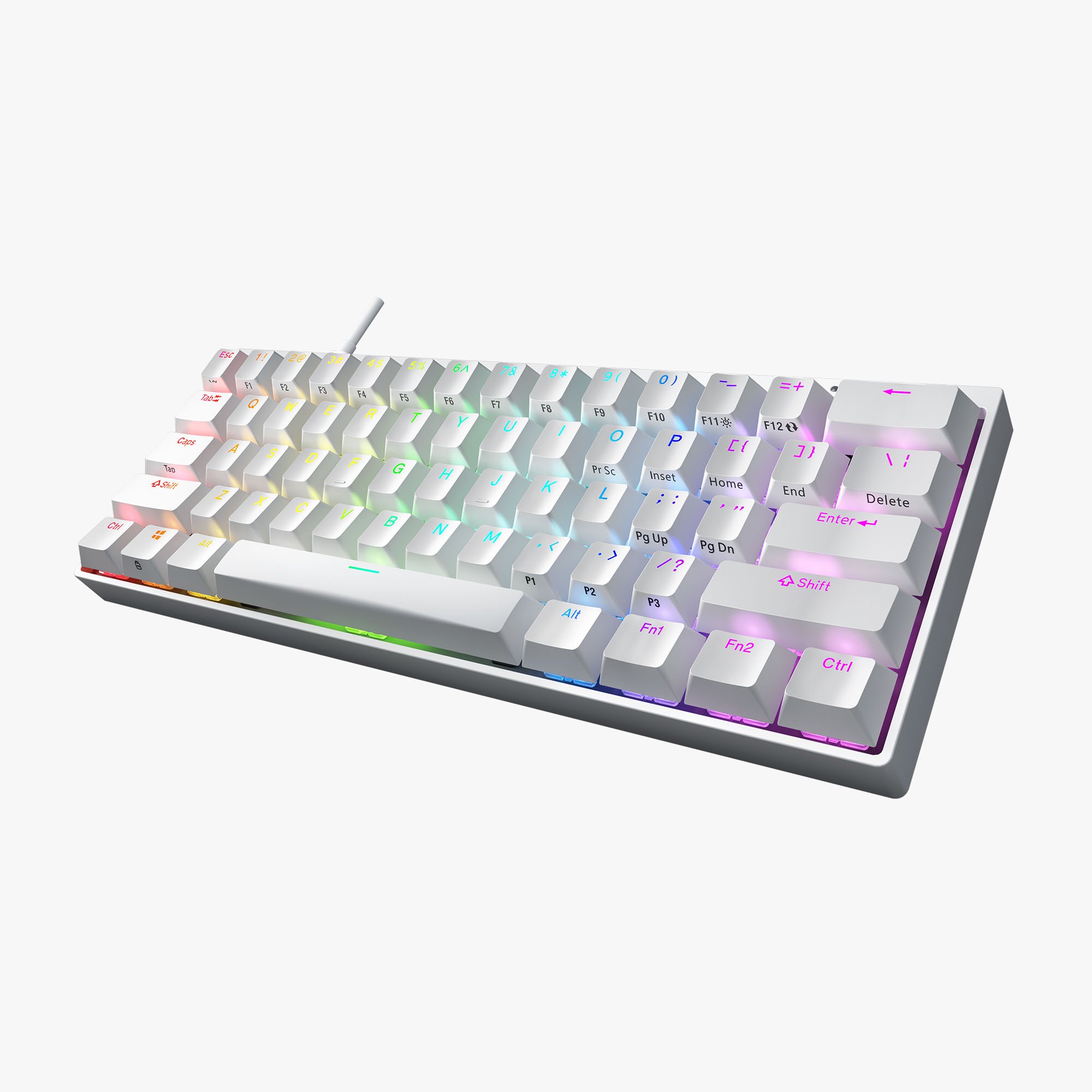 wholesale price mechanical keyboard switch Durgod Venus 61keys 60% layout pbt double-shot keycaps aluminum material