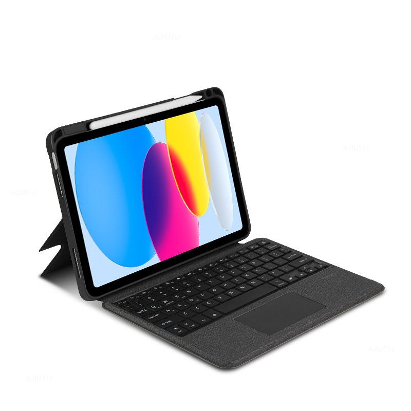 Super September Tablet Cases with Pencil Holder Stand Magic Smart Touch pad Wireless Cover for iPad Keyboard Case