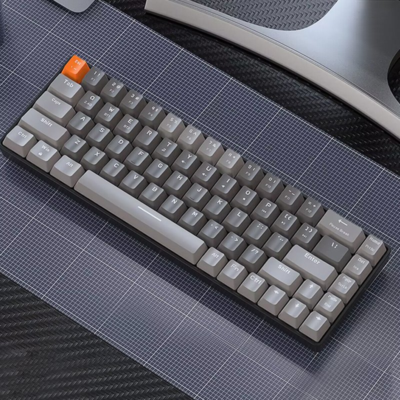 Wholesale customization 68 Keys Bluetooth Wireless RGB Backlit Custom Mechanical Gaming Keyboard Mechanical Ergonomic Keyboard