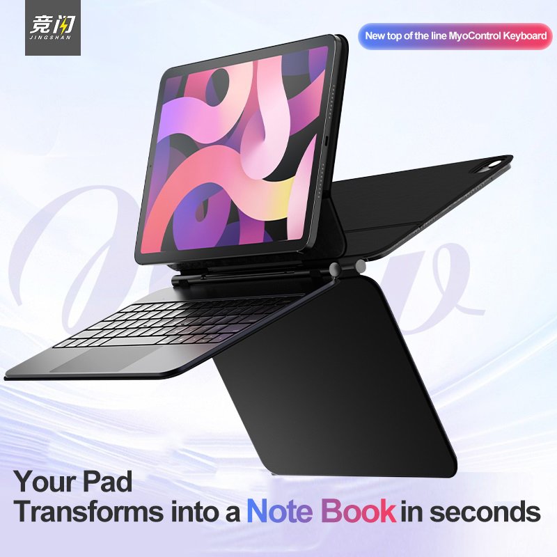 3in1 Carrying Touch for power Keyboard Cover Custom Aluminum Tablet Keyboard Case Wireless BT Smart Trackpad for iPad Pro 11