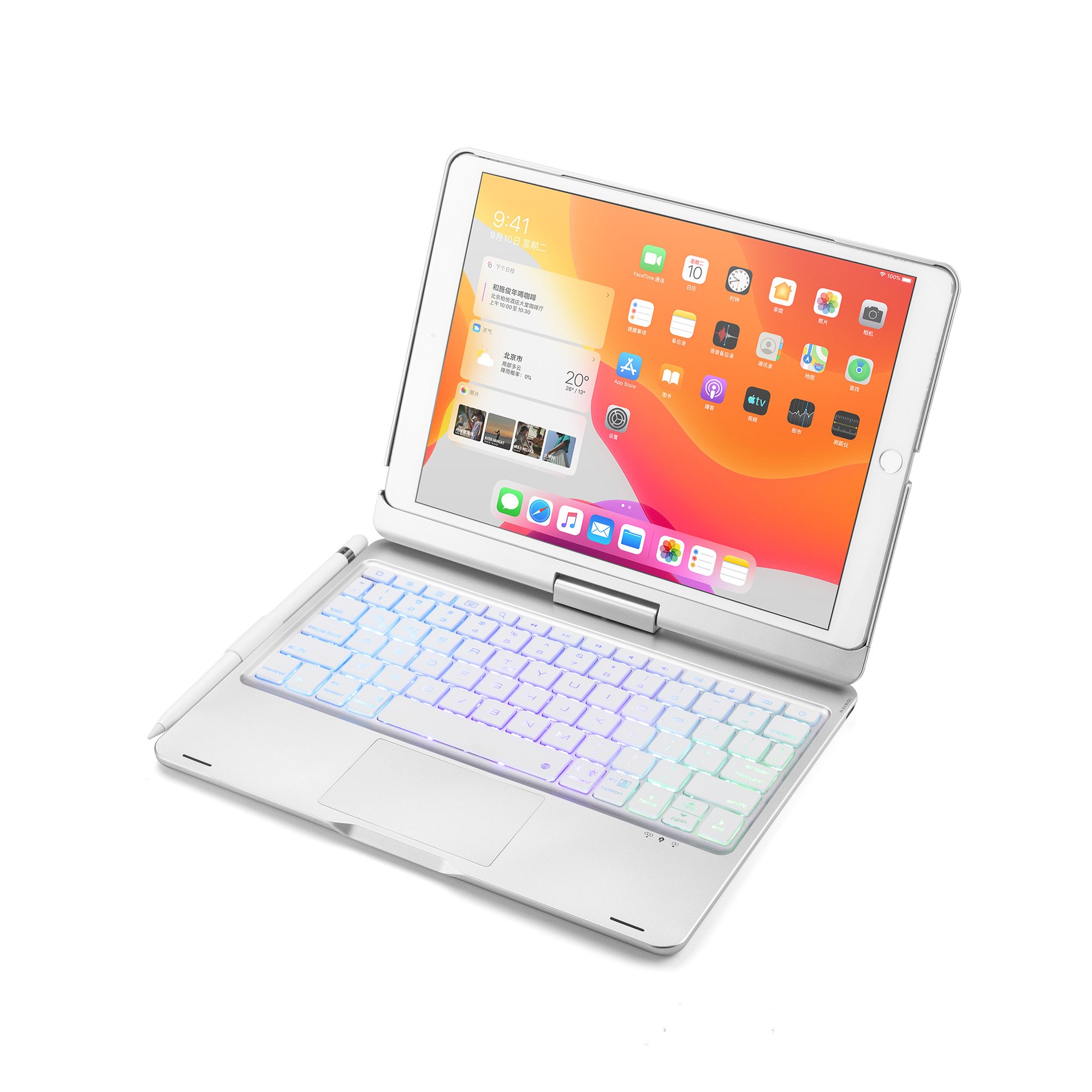 Smart Tablet Keyboard Case 100% Aluminum Magnetic Magic Keyboard Case for 2022/2021/2020/2018 iPadPro 12.9 ipad Case Keyboard