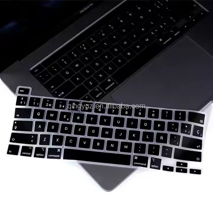 Silicone Spanish Keyboard Guard Skin Colorful Keyboard Cover Protector for macbook Air A2179 / A2337 laptop