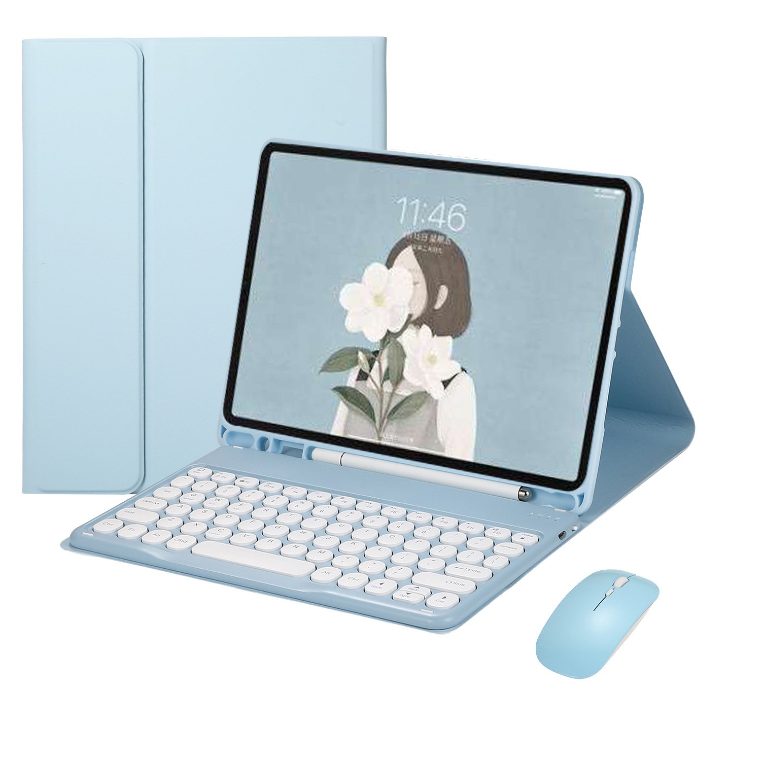 OEM Accepted Leather Tablet Protective Keyboard Case for 9.7 10.2 10.5 10.9 11 12.9 iPad Covers & Cases