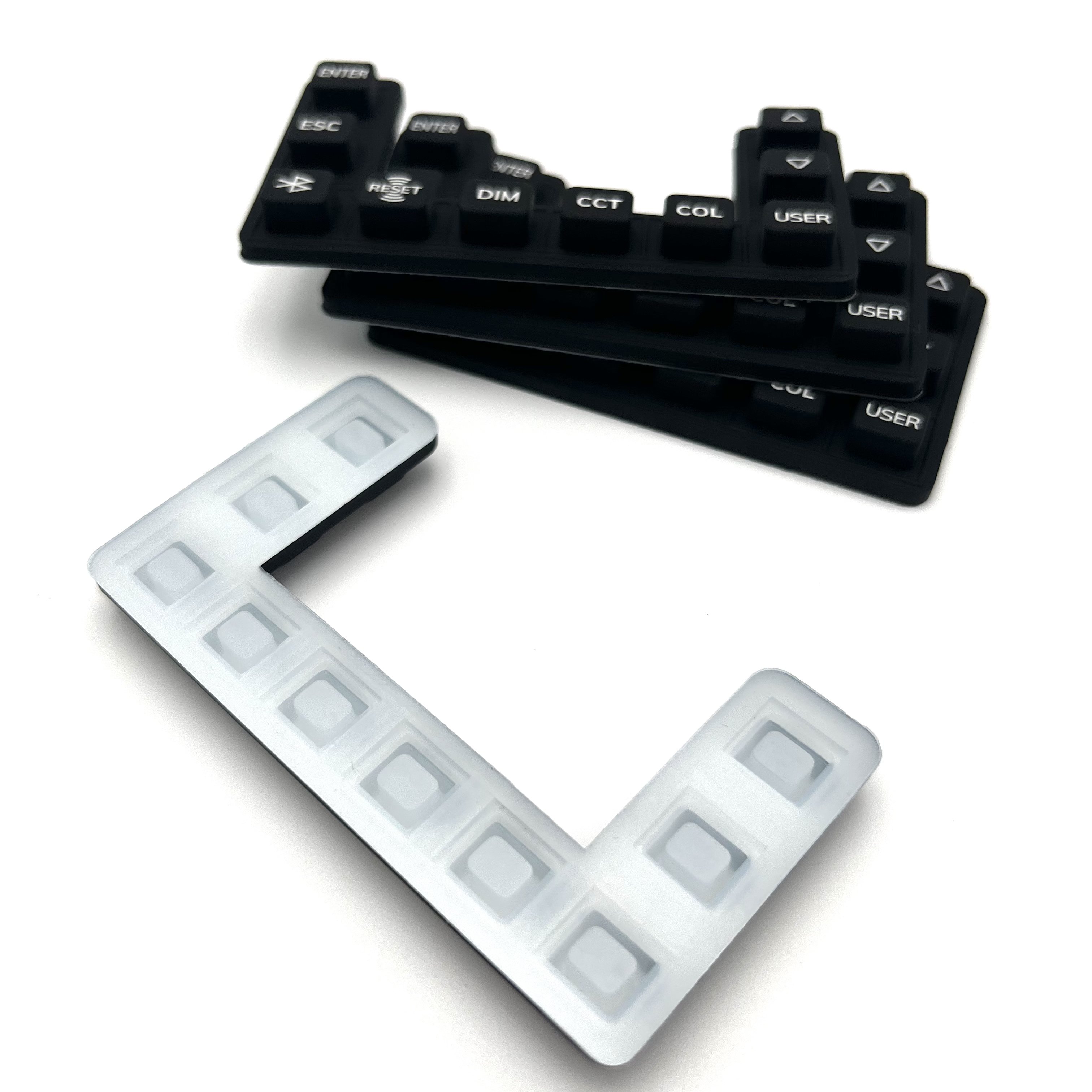 Custom silicone rubber numeric membrane keyboard color push button membrane switch