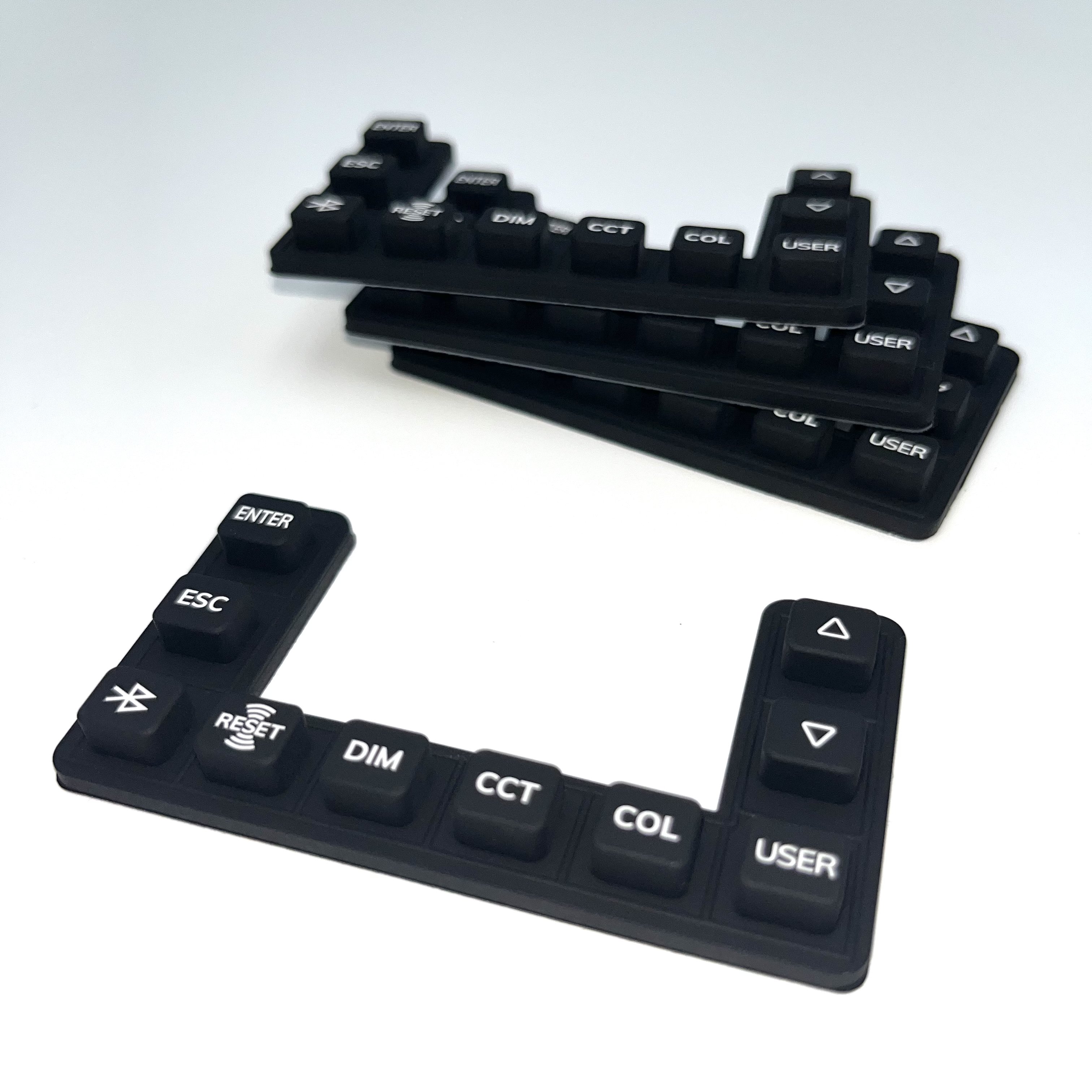 Custom silicone rubber numeric membrane keyboard color push button membrane switch
