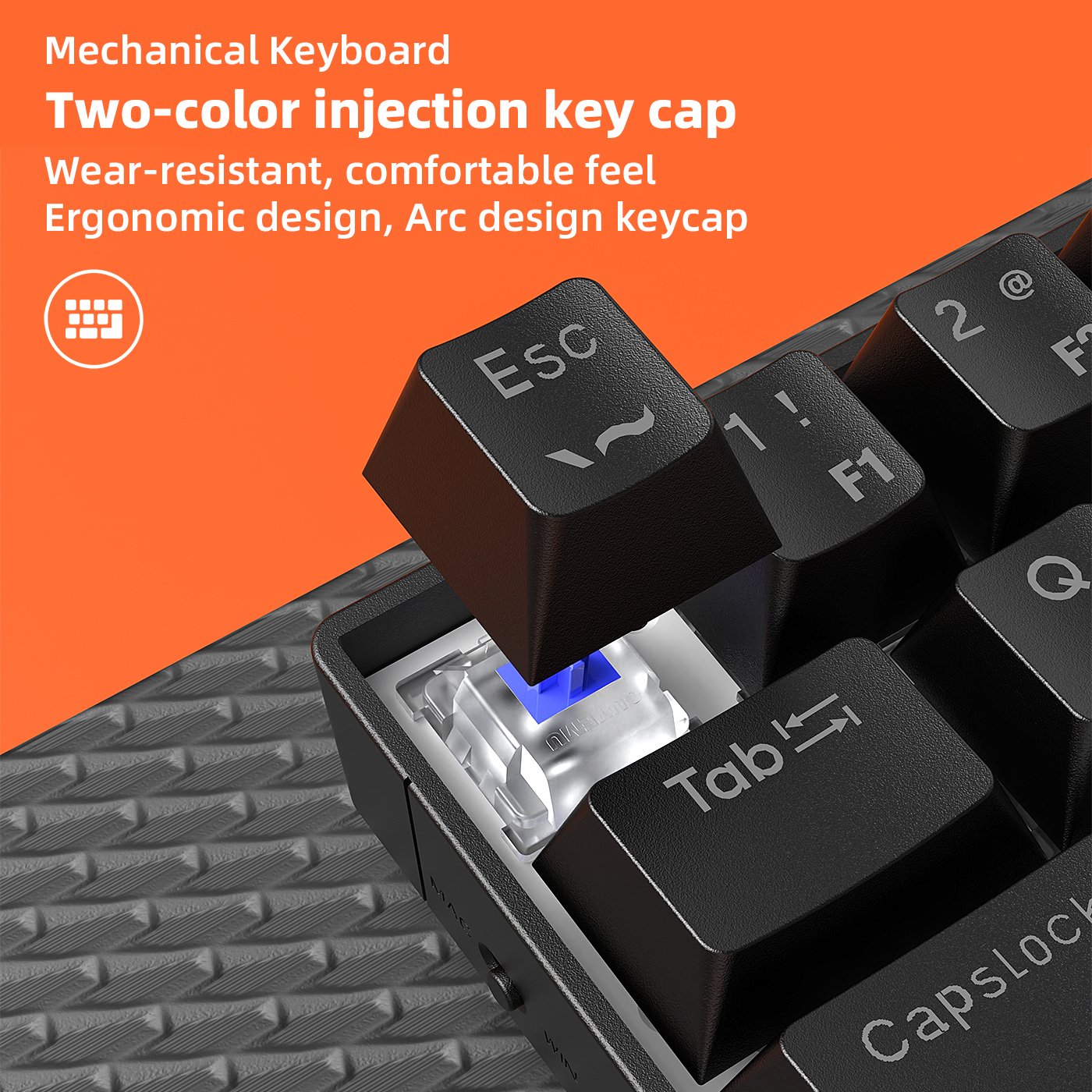 Factory Sale Mini Portable 61 Keys Gaming Keyboard 60% LED RGB Backlit Ergonomic Blue Switch Mechanical Keyboard for PC Gamer