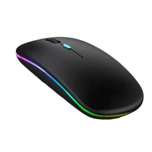 OEM charging silent Slim LED tablet desktop laptop wireless dual mode BT rechargeable mouse with RGB lights mouse inalambrico