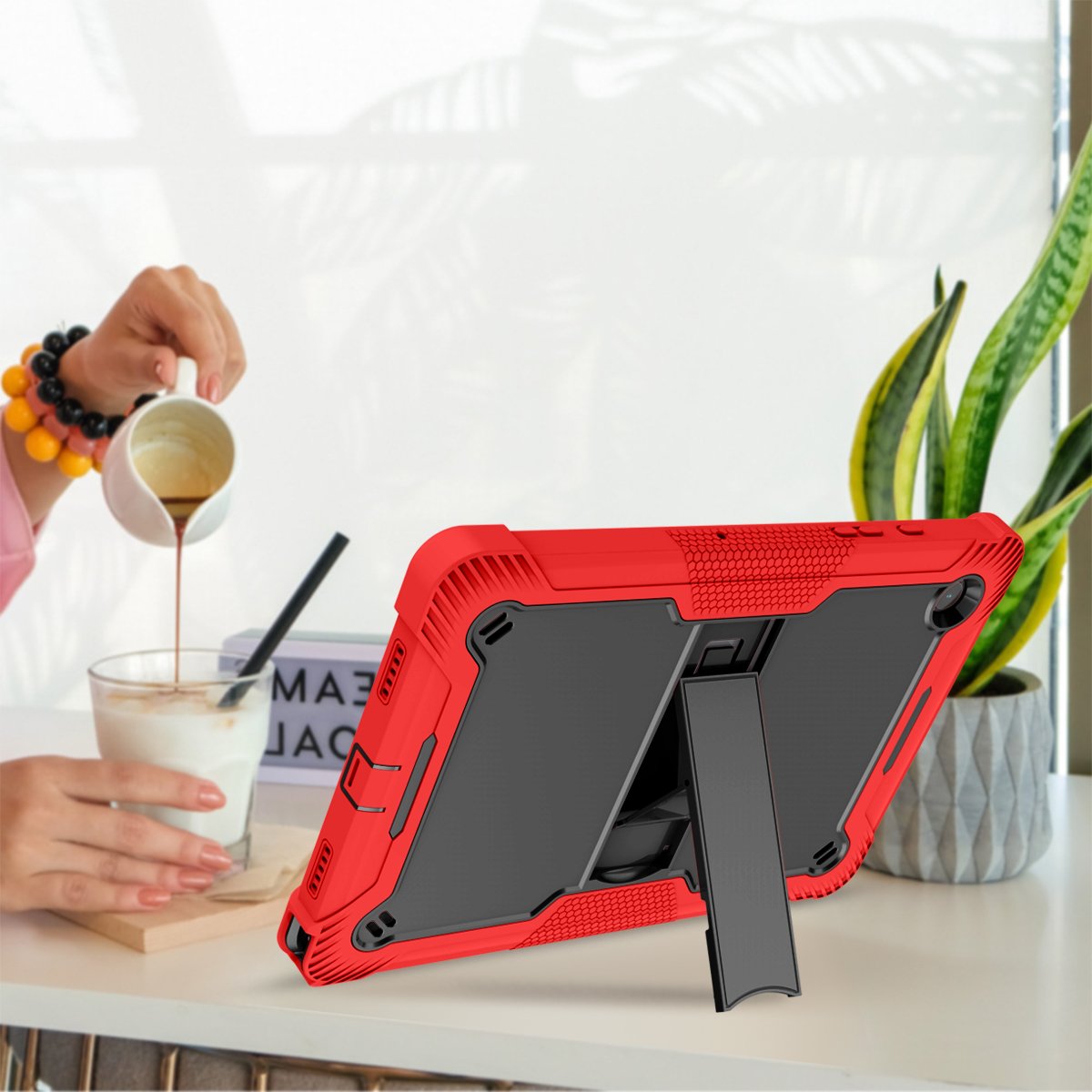 Hot On The Market For Samsung Tab A8 Case Silicone Back Cover Rugged Heavy Duty Kickstand Kids Tablet Case