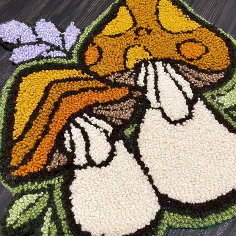 Tufting Handmade Mirror Frame Keyboard Rug Punch Needle Coaster Custom Anime Handcraft Mat Skateboard Cover Rug Floor Mat
