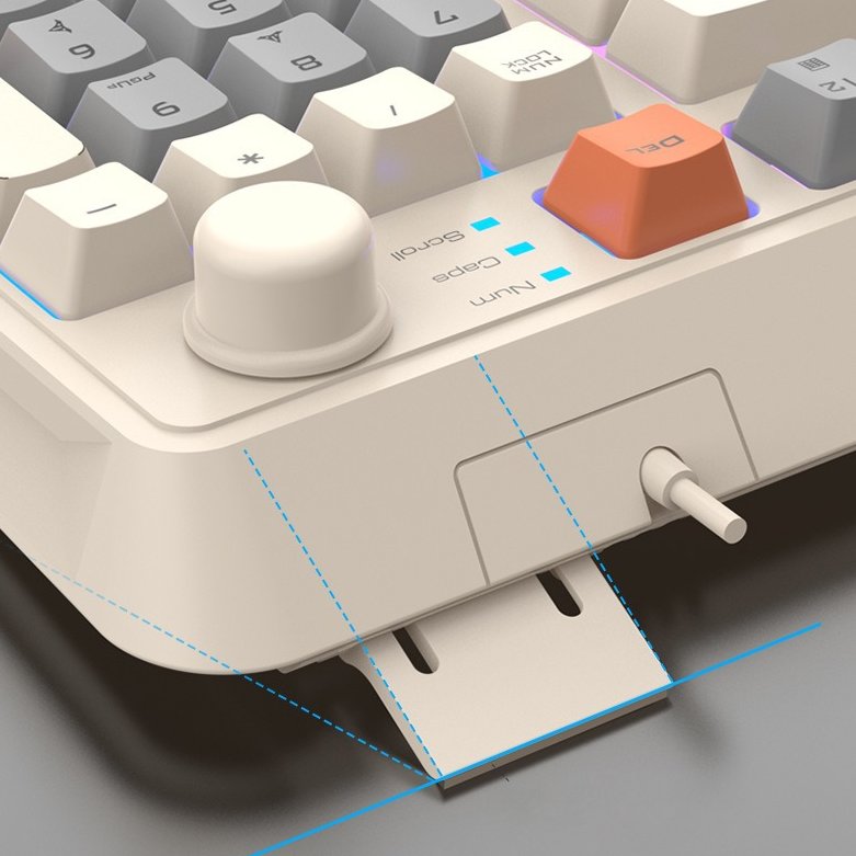Wired Keyboard , Full Size Keyboard with Mixed Color Keycaps, Keyboard with 26 Keys Anti-ghosting