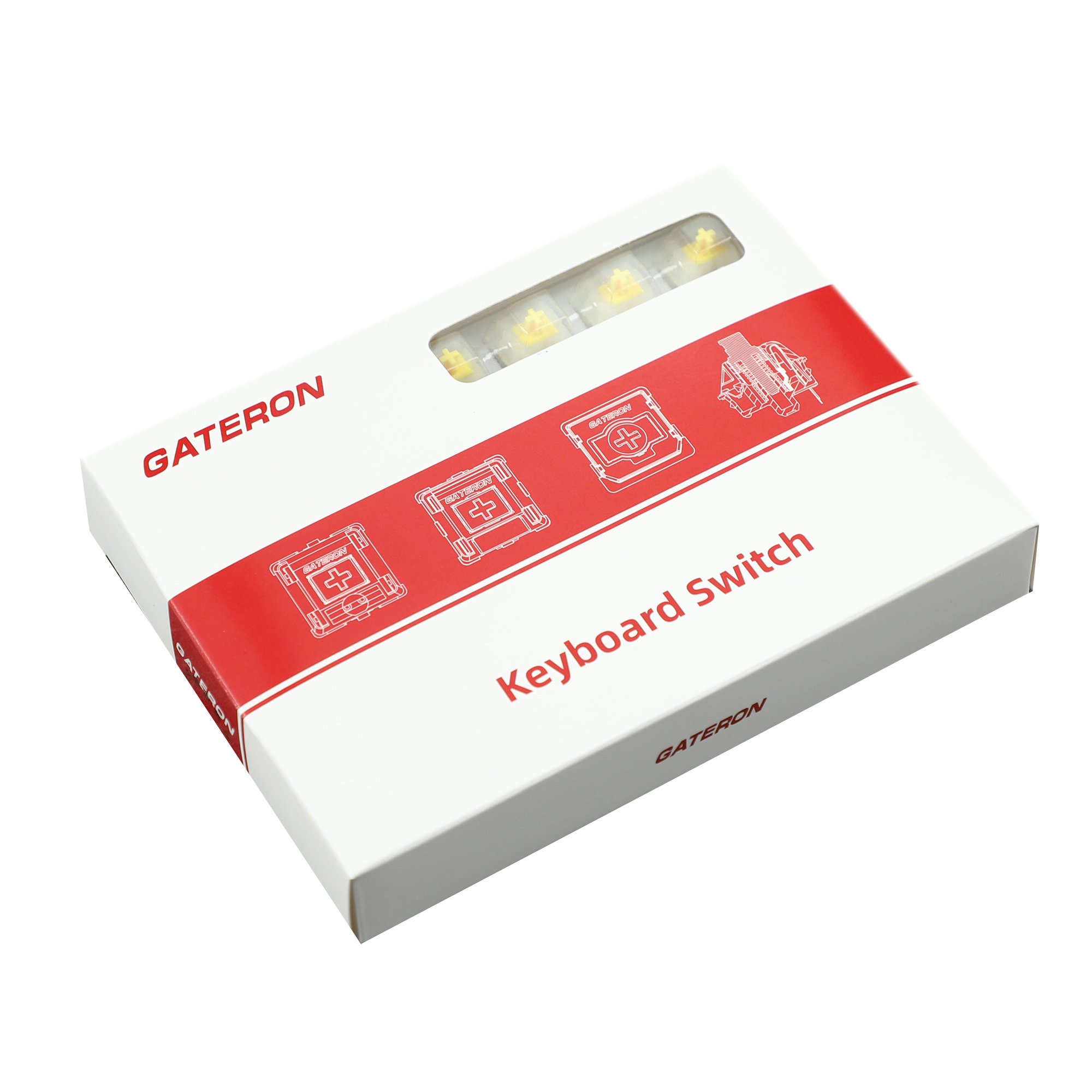 35 pcs Original Gateron Milky Yellow Pro Switches with Pre Lubed For MX Mechanical Keyboard