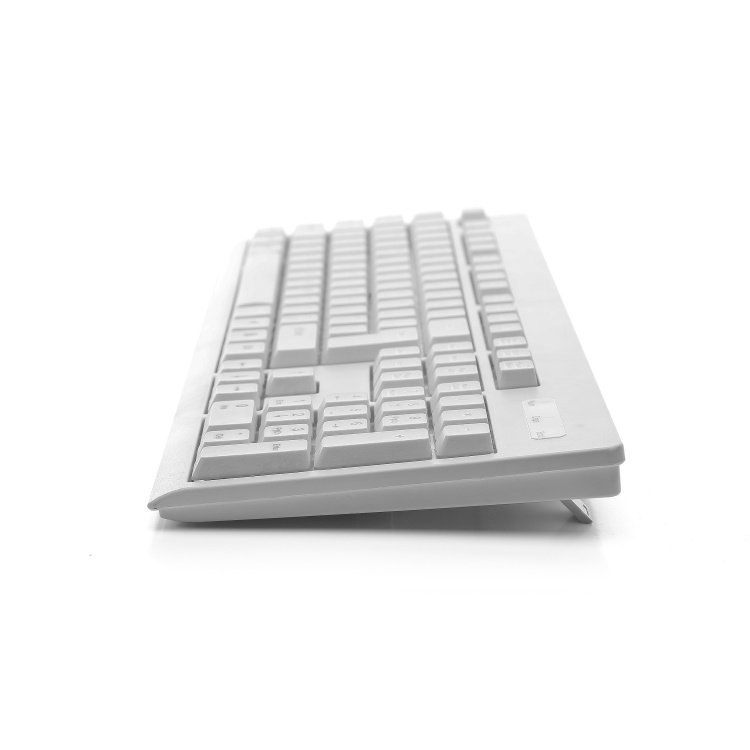 Former Cattle K86 Wholesale 2.4G Wireless Black White Office Keyboard