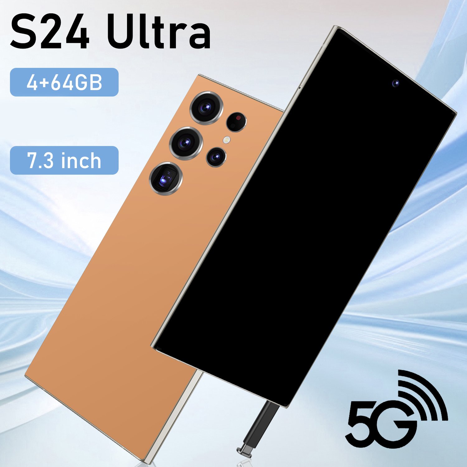 S24Ultra smartphone, 7.3-inch HD screen phone, Android 13 4+64 6+128GB memory card smartphone, dual SIM dual to 5G/4G/GPS