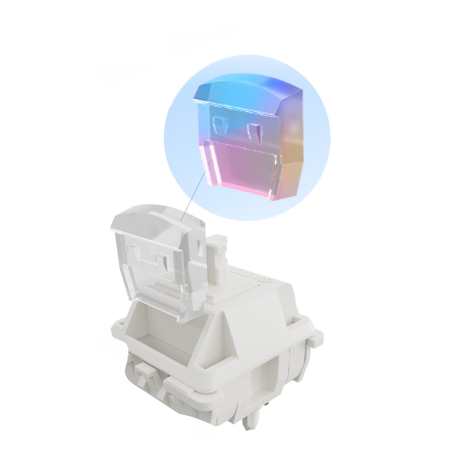 GATERON Smoothie Switch Full POM Material Pre-lubed 40gf 5-Pin SMD RGB gaming DIY customized mechanical keyboard switch