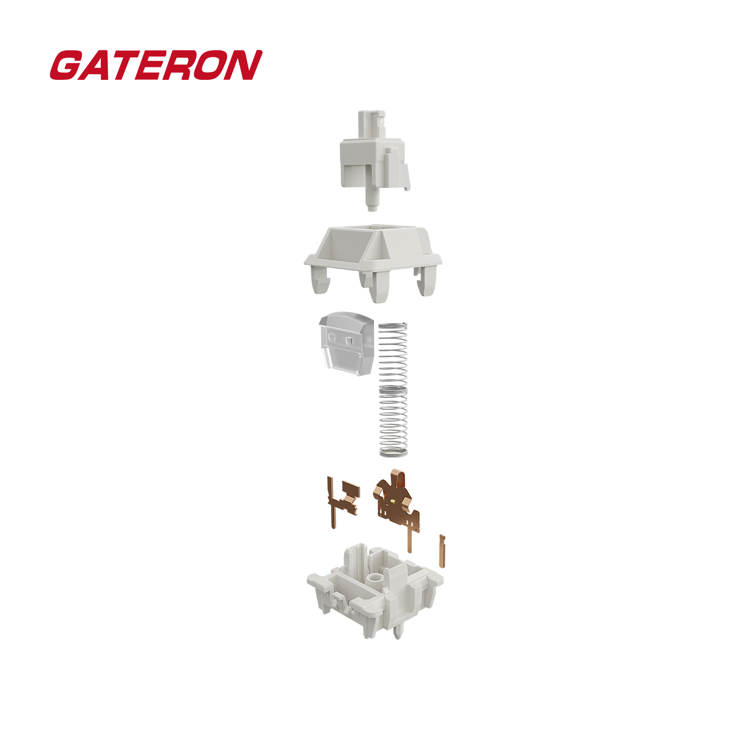 GATERON Smoothie Switch Full POM Material Pre-lubed 40gf 5-Pin SMD RGB gaming DIY customized mechanical keyboard switch