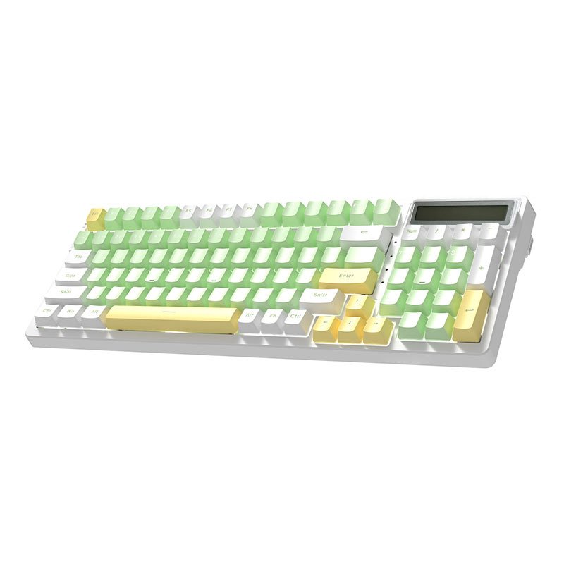 US 96 Keys Or UK 97 Keys Three Colour Assembly RGB Can Hot-Swappable Wireless Bluetooth Three Mode Mechanical Keyboard