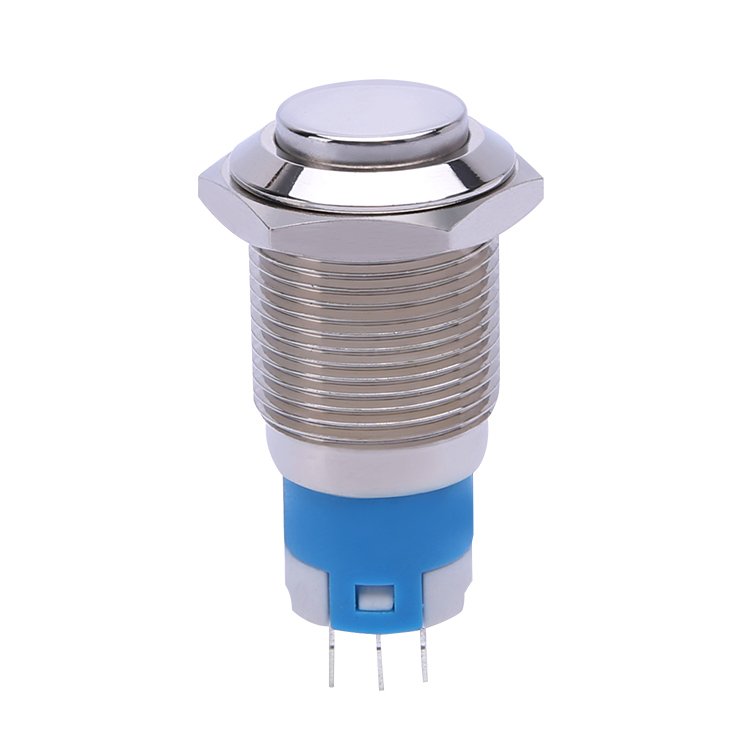 1NO1NC 3 Pin 16mm Single Pole Metal Push Button switch