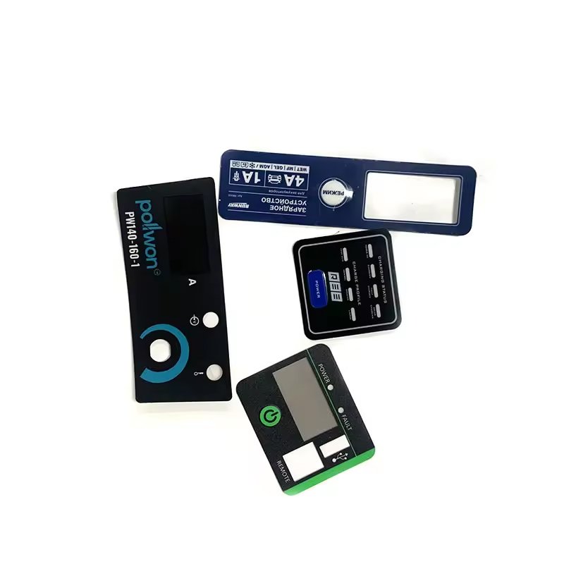 Custom Printed Design Plastic Polyester Material Electronic Nameplate Sticker Adhesive Acrylic Label Panel Sticker
