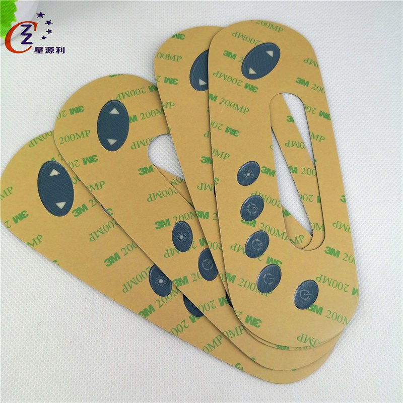 Custom embossed panel sticker/ graphic overlay/ labels with 3M adhesive
