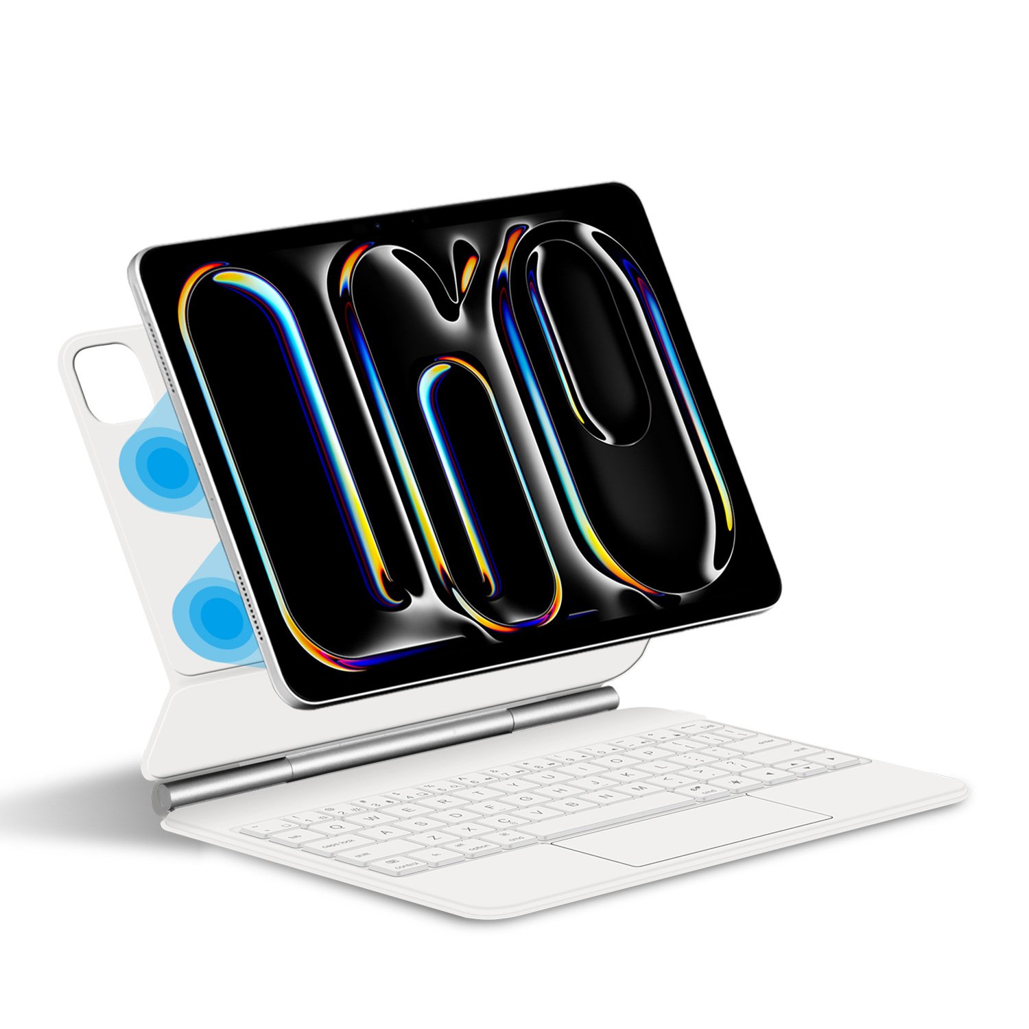 Tablet Case TPU Leather Rechargeable Pen Slot Wireless Touch Keyboard Tablet Cover tooth for iPad Pro 2024 bt BT keypad