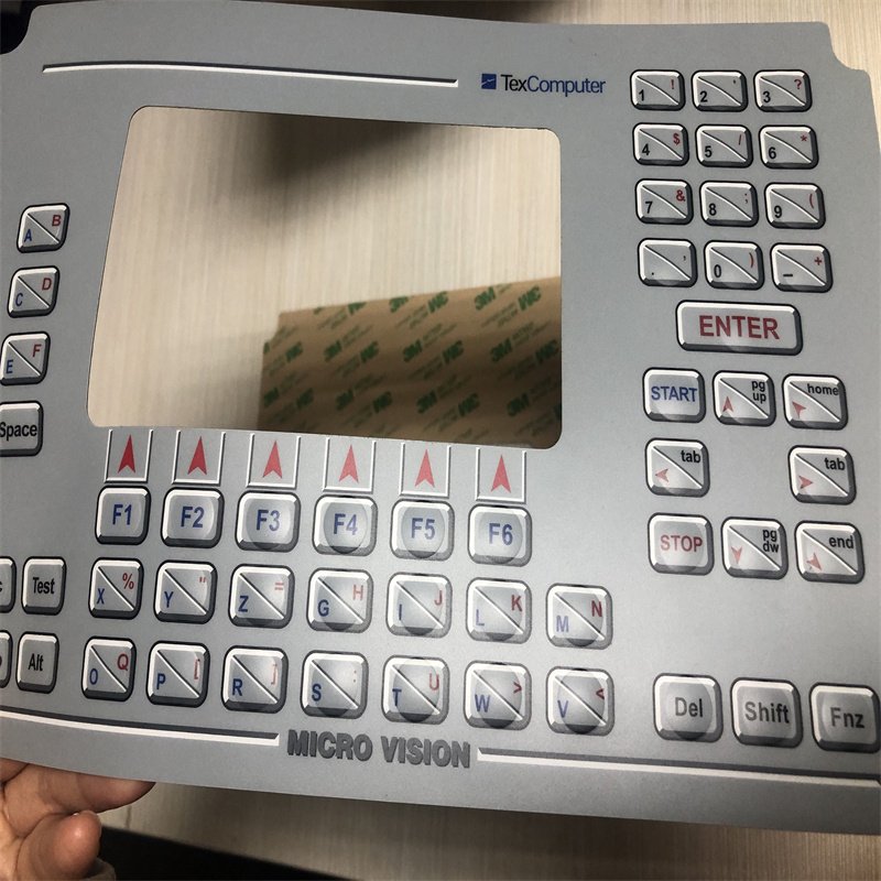 Custom manufacturer F200 material polydome membrane switch keypad with 3M467 adhesive for TexComputer