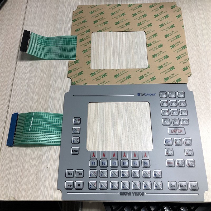 Custom manufacturer F200 material polydome membrane switch keypad with 3M467 adhesive for TexComputer