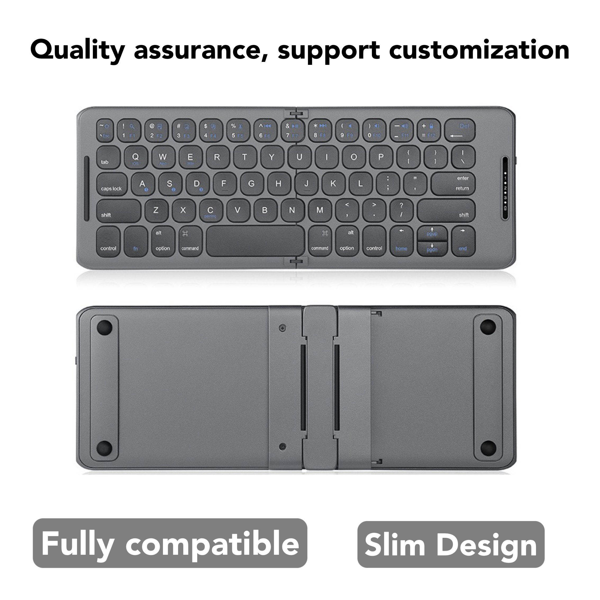 2022 For Tablet Pc Mobile Phone Using Portable Blue Tooth Touch Pad Wireless Keyboard Foldable Keyboard