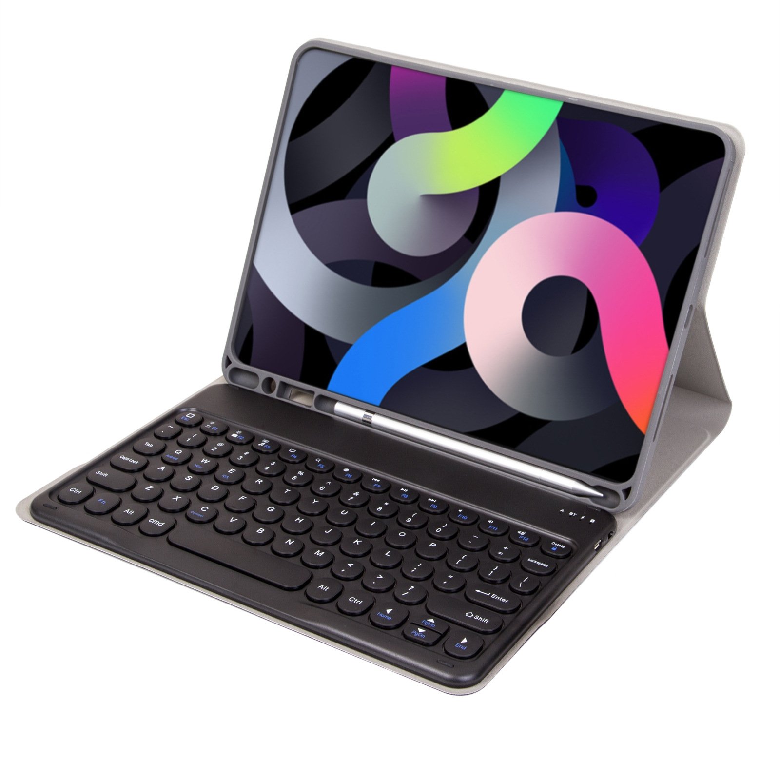 Shockproof Keyboard Case for iPad Pro 12.9 2023 and 10.2 Inch Tablet Covers & Cases with Integrated Keyboard