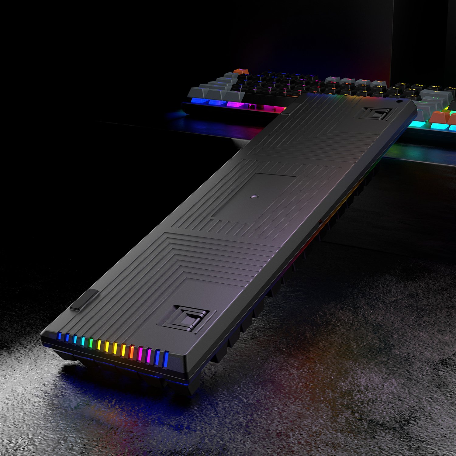 SAMA Popular Gaming Keyboard 104 Keys Plastic LED Backlit PC Multimedia Keys USB Wired Mechanical Keyboard