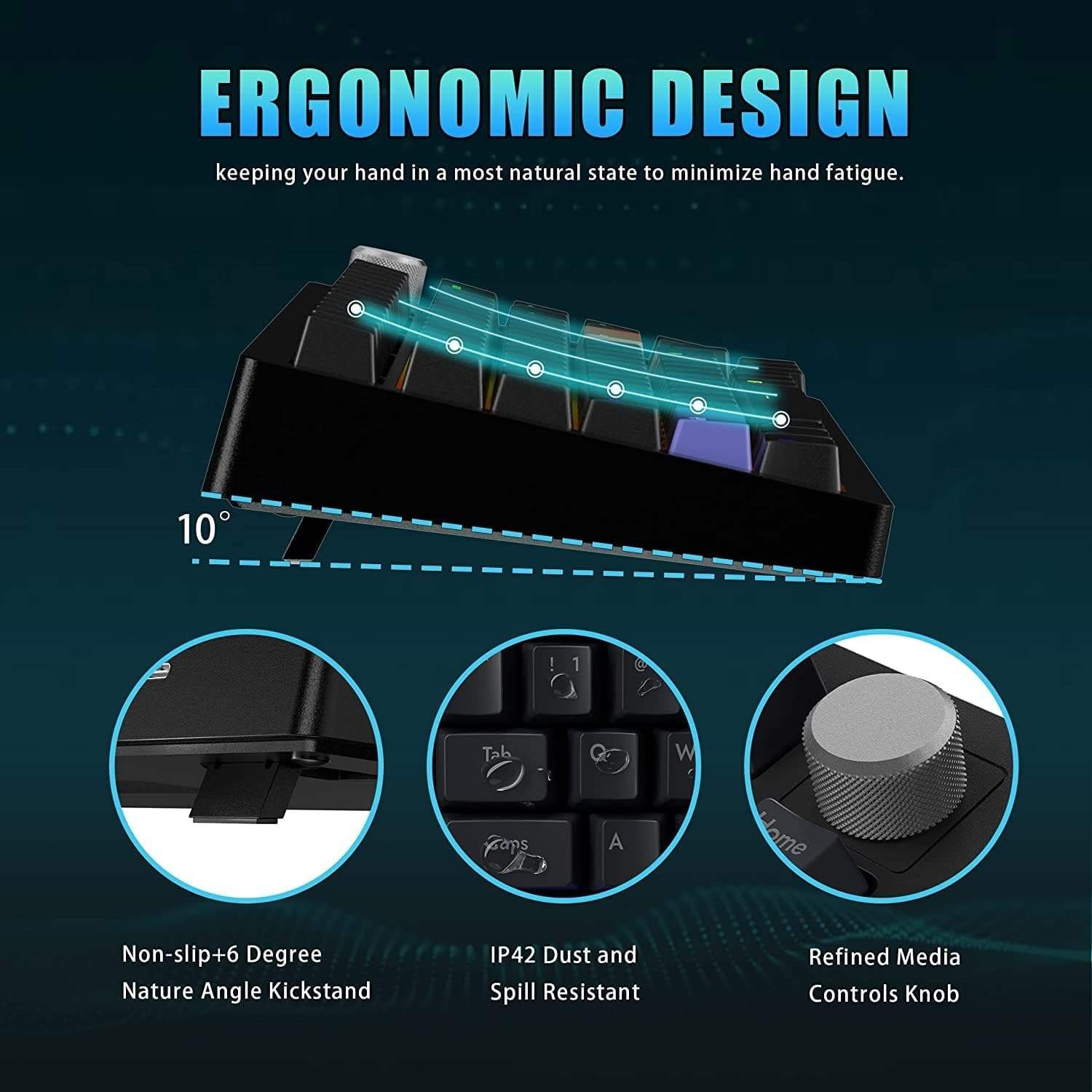 OEM A75 Rapid Trigger TKL RGB Wired USB magnetic switch Gaming Keyboard 75% Layout Compact with 82 Keys and Knob ABS Keycap