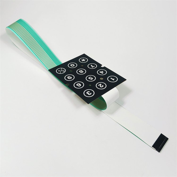 High Quality Customized Non-Tactile Membrane Switch keypad Panel Push Button with LED & flat Keyboards for controller