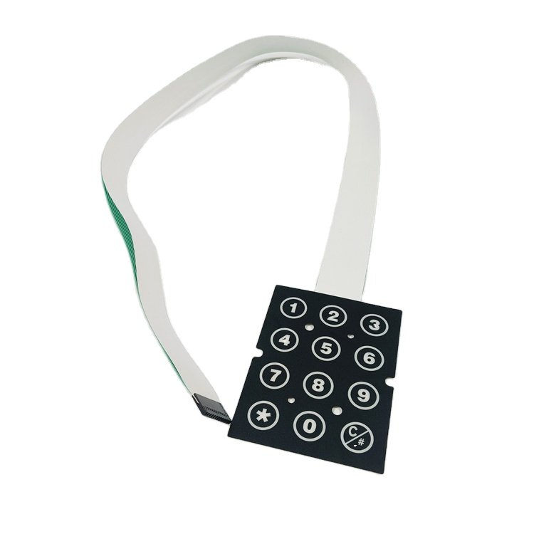 High Quality Customized Non-Tactile Membrane Switch keypad Panel Push Button with LED & flat Keyboards for controller