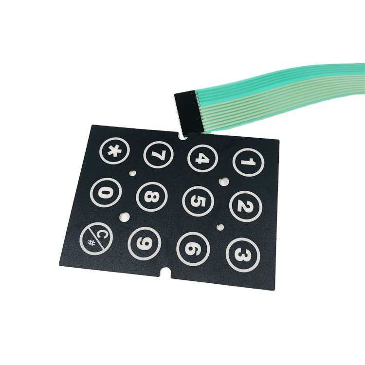 High Quality Customized Non-Tactile Membrane Switch keypad Panel Push Button with LED & flat Keyboards for controller