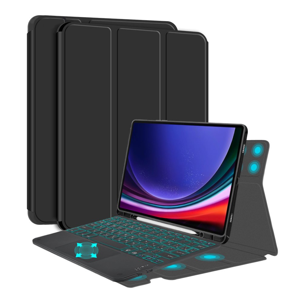 wireless Keyboard case for Samsung galaxy tab S9 customized tablet case touchpad wireless keyboard cover factory wholesales