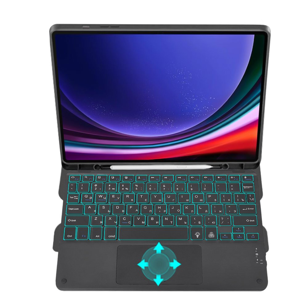 wireless Keyboard case for Samsung galaxy tab S9 customized tablet case touchpad wireless keyboard cover factory wholesales
