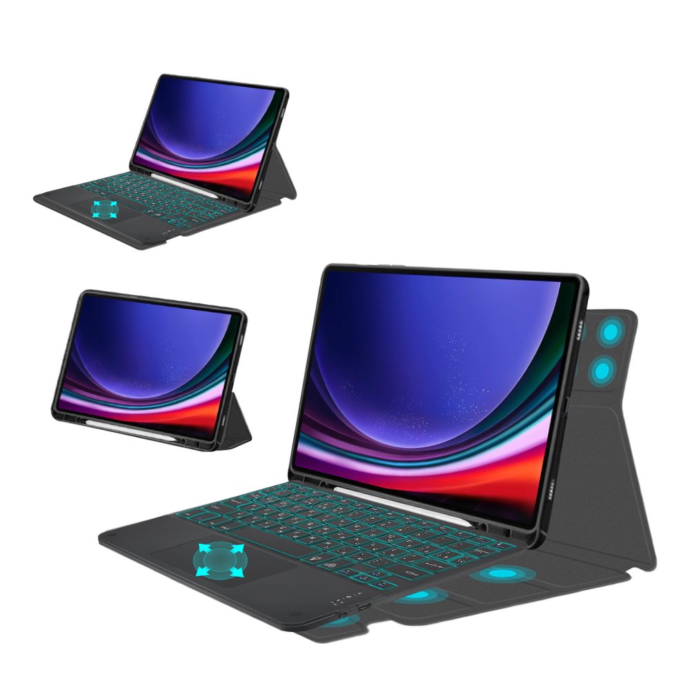 wireless Keyboard case for Samsung galaxy tab S9 customized tablet case touchpad wireless keyboard cover factory wholesales