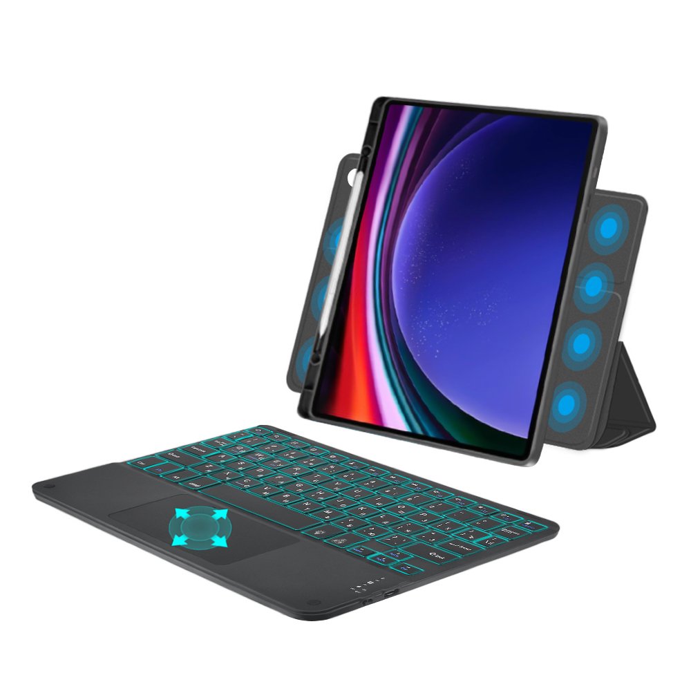 wireless Keyboard case for Samsung galaxy tab S9 customized tablet case touchpad wireless keyboard cover factory wholesales
