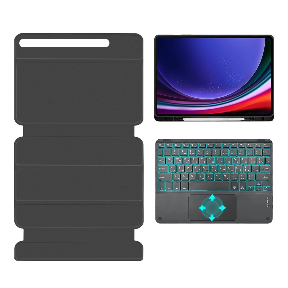 wireless Keyboard case for Samsung galaxy tab S9 customized tablet case touchpad wireless keyboard cover factory wholesales