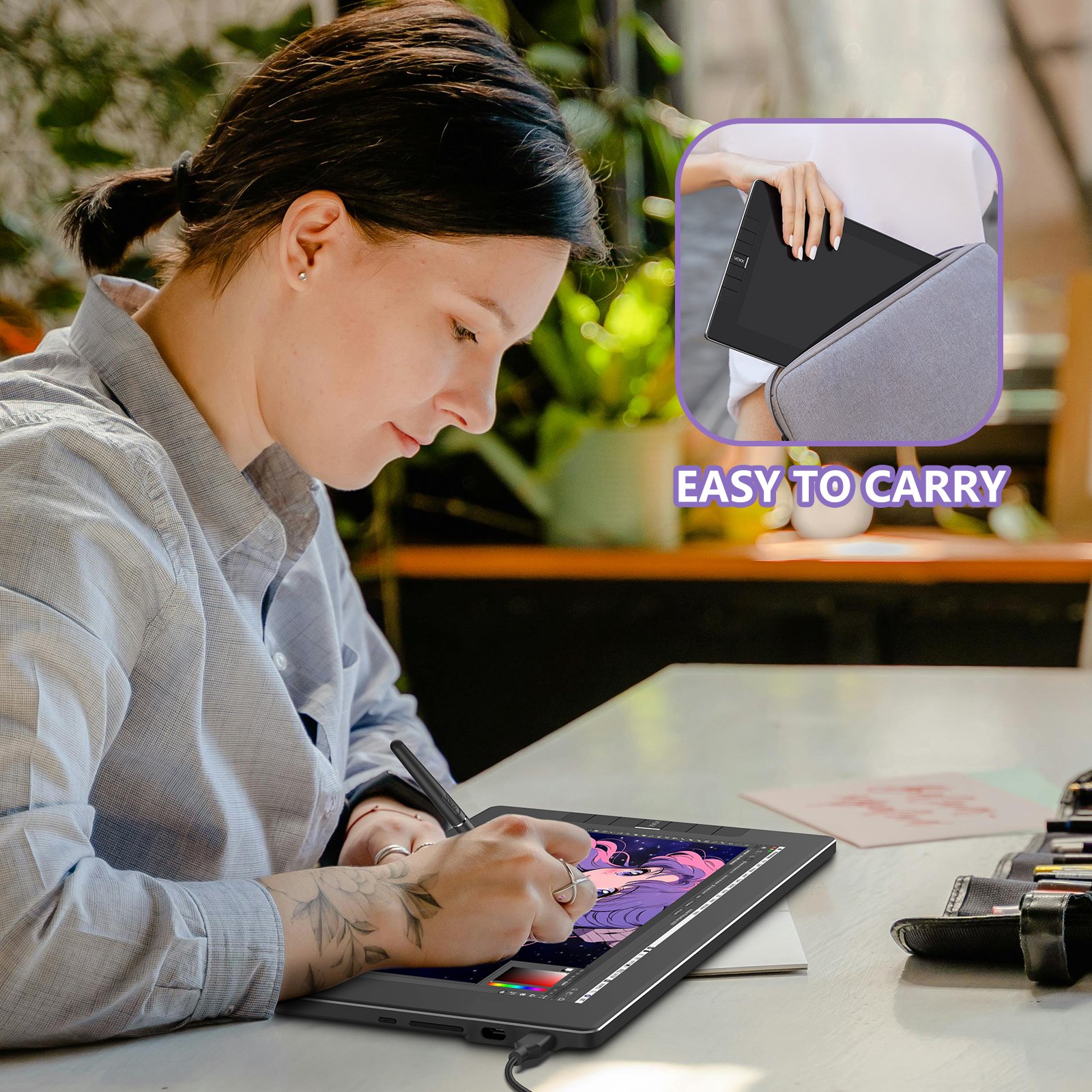 VEIKK VK1200v2 11.6 inch Pen tablets writing tablet drawing boards with keyboard with 1920 x 1080 LCD screen