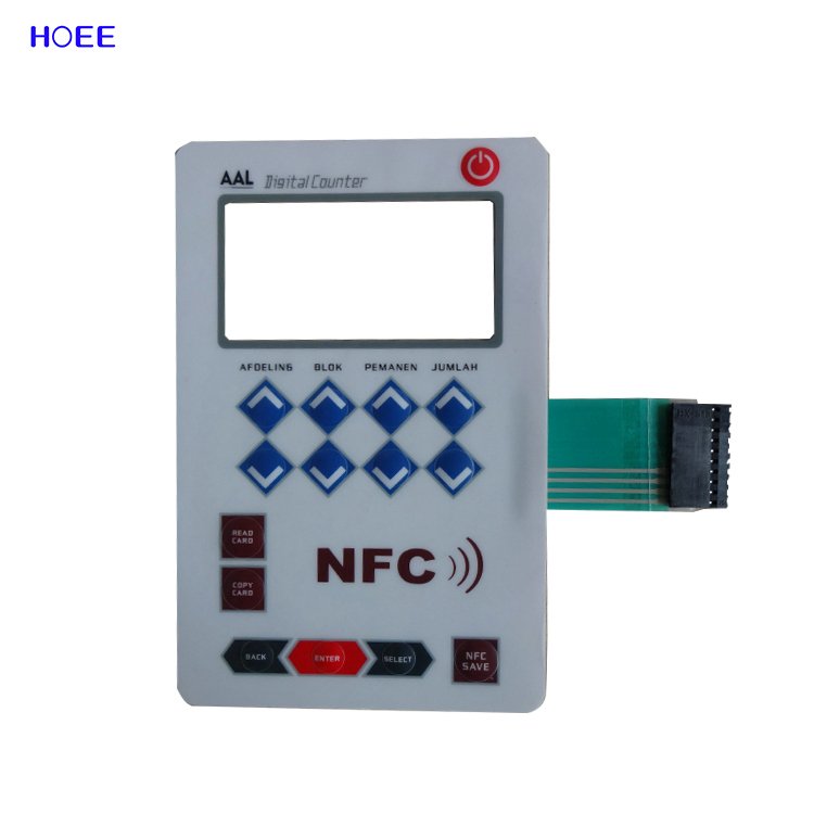 film water meter good price membrane switch panel waterproof level IP67 outside using custom membrane keypad